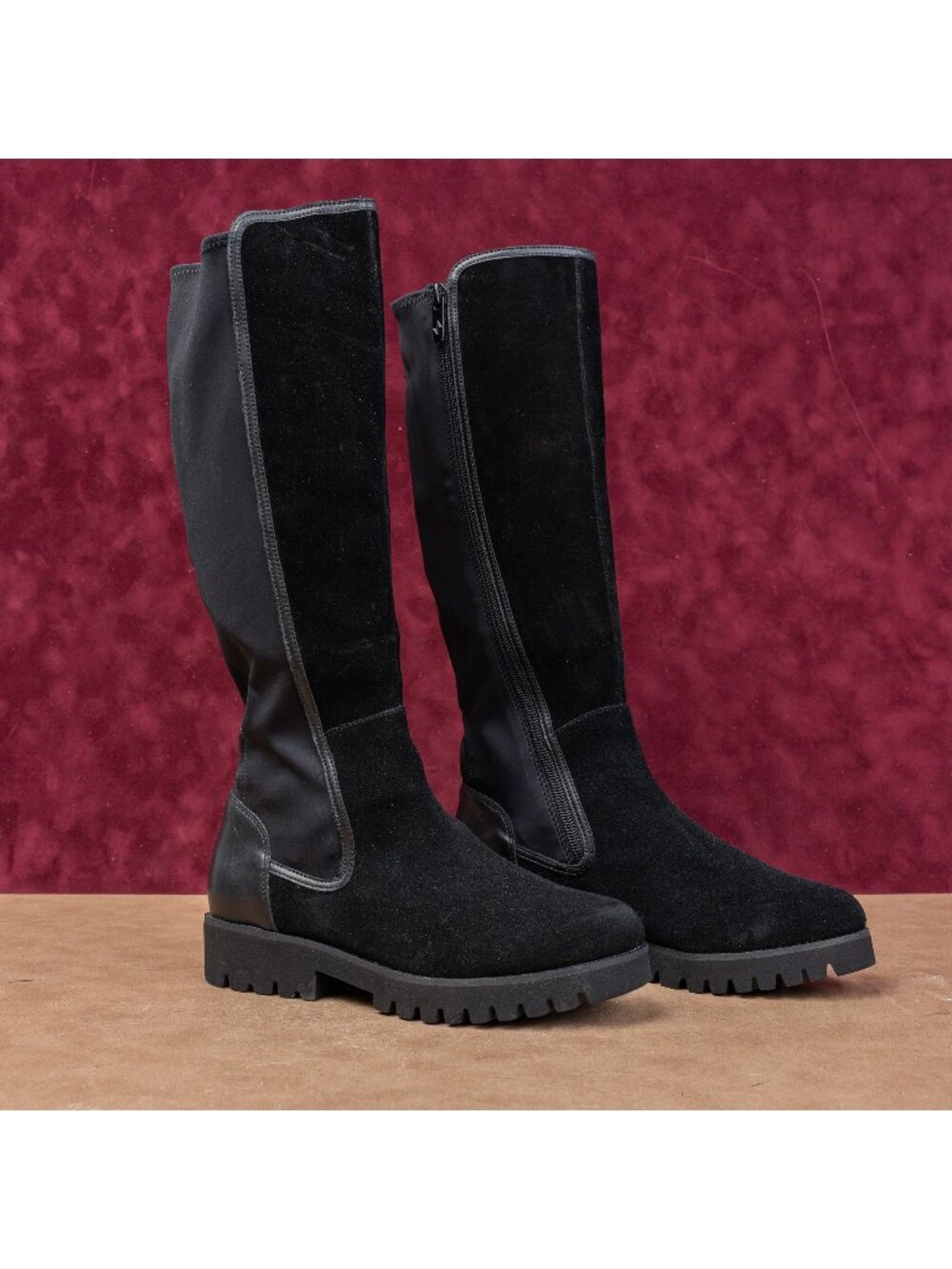 Donald Pliner Wmn Perwin Stretch Festival Platform Party Lug Knee Boots sz 6